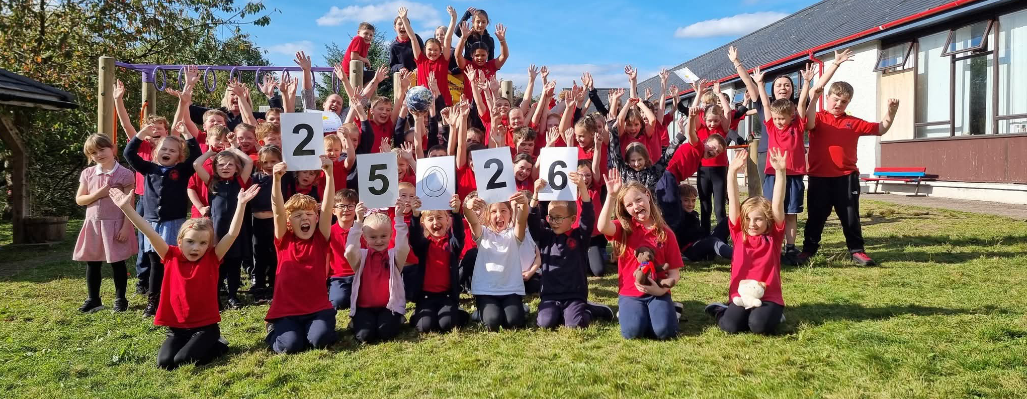 school pupils outside